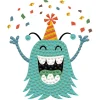 Diamond Dotz Party monster – diamond painting, 7,8×7,8 cm