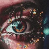 Diamond Painting – 30×30 cm stort motiv med et effektfuldt øje