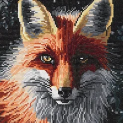 Diamond Painting – 30×30 cm stort motiv med en listig ræv