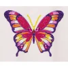 Diamond painting – 12×16 cm stort motiv med en farvestrålende sommerfugl