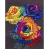 Diamond painting – 12×16 cm stort motiv med regnbuefarvede roser
