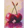 Diamond Painting kirsebær, 20×30 cm væv + perler, silikone og pincet
