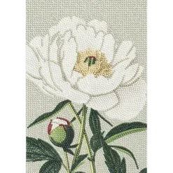 Diamond Painting pæon, 20×30 cm lærred + perler, silikone og pincet