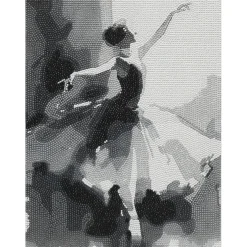 Diamond Painting prima ballerina, 30×40 cm lærred + perler, silikone og pincet