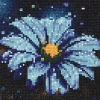 Diamond Painting – 20×20 stort motiv med en flot blå marguerit