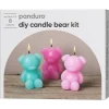DIY-kit candle bear – støb 8 bedårende lys formet som bamser, højde 8,5 cm