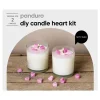 DIY-kit candle heart – støb 2 smukke lys af sojavoks med små hjerter