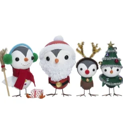 DIY-kit Chirping Xmas Parade – 4 smukke julefugle med fine detaljer