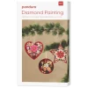 DIY-kit Diamond Painting juledekoration til at hænge på juletræet, 6 stk. Ø8-9 cm