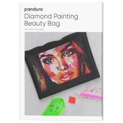 DIY-kit Diamond Painting, lav en toilettaske af perler! 21,5×15,5 cm, fremstillet af kunstlæder