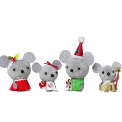DIY-kit Fluffy Mouse Family
