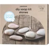 DIY-kit Fremstil stenlignende sæber – 1 kg sæbemasse, 3 sæbefarver, støbeform og sæbeduft