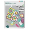 DIY-kit Granny Square Crochet Bag, hækl en sød taske af oldemorfirkanter