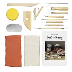 DIY-kit hobby clay – 2 kg hobbyler og masser af praktisk værktøj