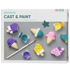 DIY-Kit is af gips – gips, silikoneform, farver og pensel