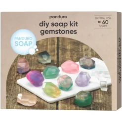 DIY-kit lav dine egne ædelstenslignende sæber i sjove farver med guldglitter