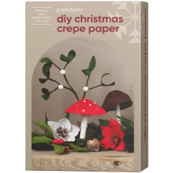DIY-kit Lav papirblomster og vintergrønt af crepepapir