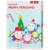 DIY-kit Merry Penguins, julepynt 5 søde pingviner og 1 juletræ af ler!