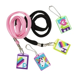DIY-Kit Pixel Unicorn – lav sjove nøgleringe med enhjørninger og kærlighed!