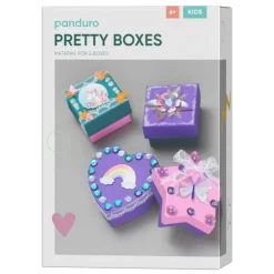 DIY-kit Pretty boxes – mal og dekorer flotte små æsker!