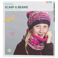 DIY-Kit Scarf & Beanie, alt til at hækle en varm beanie og tørklæde