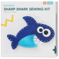 DIY-kit Sharp Shark – sy en sød haj af filt! Længde ca. 20 cm