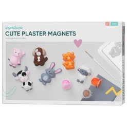 DIY-kit Støb søde dyr af gips og lav køleskabsmagneter!