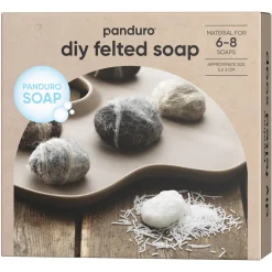 DIY-kit uldsæbe, alt til fremstilling af sæbe formet som små sten