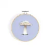 DMC Broderikit Prince Mushroom – alt til at brodere en svamp med 3D-effekt, Ø12,5 cm