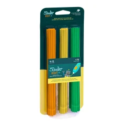 3Doodler refill 75 st. plaststave – orange / gul / grøn