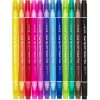 Dot markers 12-pak, tuschpenne med to spidser – almindelig og rund prikspids