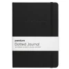 Dotted Journal 140×200 mm, sort omslag af kunstlæder, 96 prikkede ark, 80 g/m²