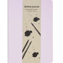 Dotted Journal til akvarel, rosa omslag A5, 50 ark – gramvægt 200