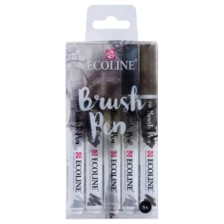 Ecoline Brush Pen Set – Grey 5-pack
