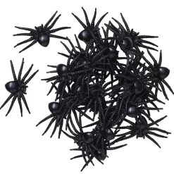 Edderkopper i plast til Halloween, 28 stk. i 3 størrelser – 2×2/ 2,8×3/3×4 cm