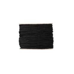 Elastiktråd, elastisk tråd, sort – 50 meter, Ø1 mm tykkelse