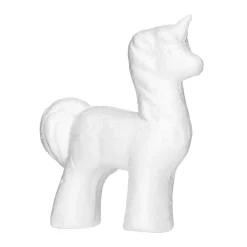 Enhjørning af styropor, 13×4×15,5 cm