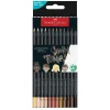 Faber-Castell Black Edition Skin Tone voksbaserede farveblyanter 12-pak