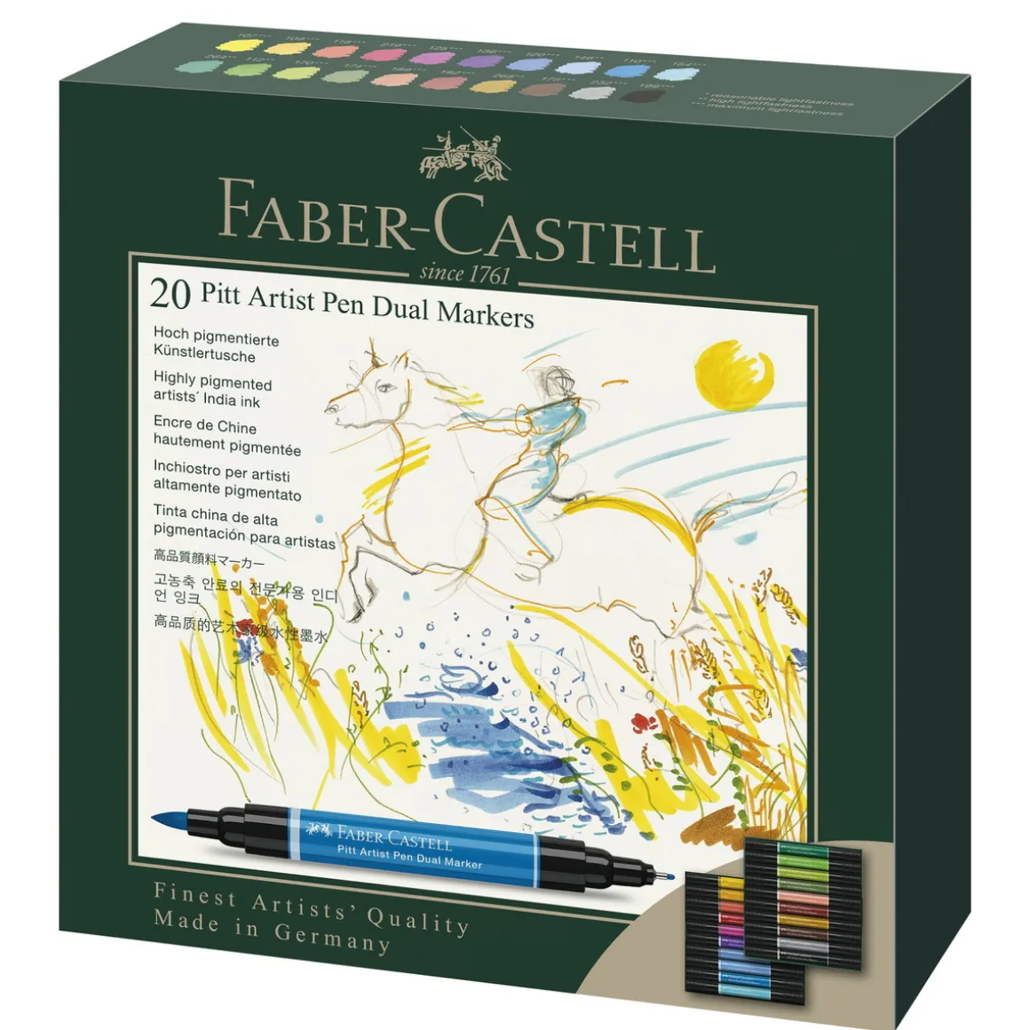 Faber-Castell PITT Artist Pen Dual Marker set med 20 penne