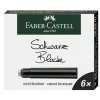 Faber-Castell refill til fyldepenne, 6-pak, sort blæk