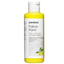 Fabric paint 80 ml – gul tekstilfarve til både lyst og mørkt stof