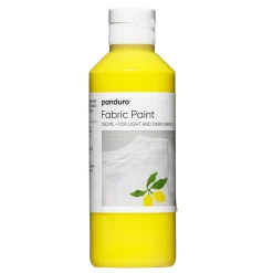 Fabric paint 250 ml – gul tekstilfarve til både lyst og mørkt stof