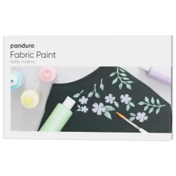 Fabric paint 5×80 ml Pastel – 5 tekstilfarver i pastelfarver til både lyst og mørkt stof