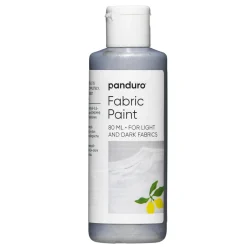 Fabric paint 80 ml – sølvfarvet tekstilfarve til både lyst og mørkt stof