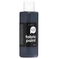 Fabric Paint 85 ml – sort, dækkende tekstilfarve til mørkt stof