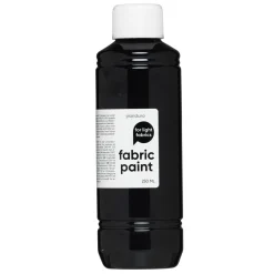 Fabric Paint 250 ml – sort tekstilfarve til lyst stof