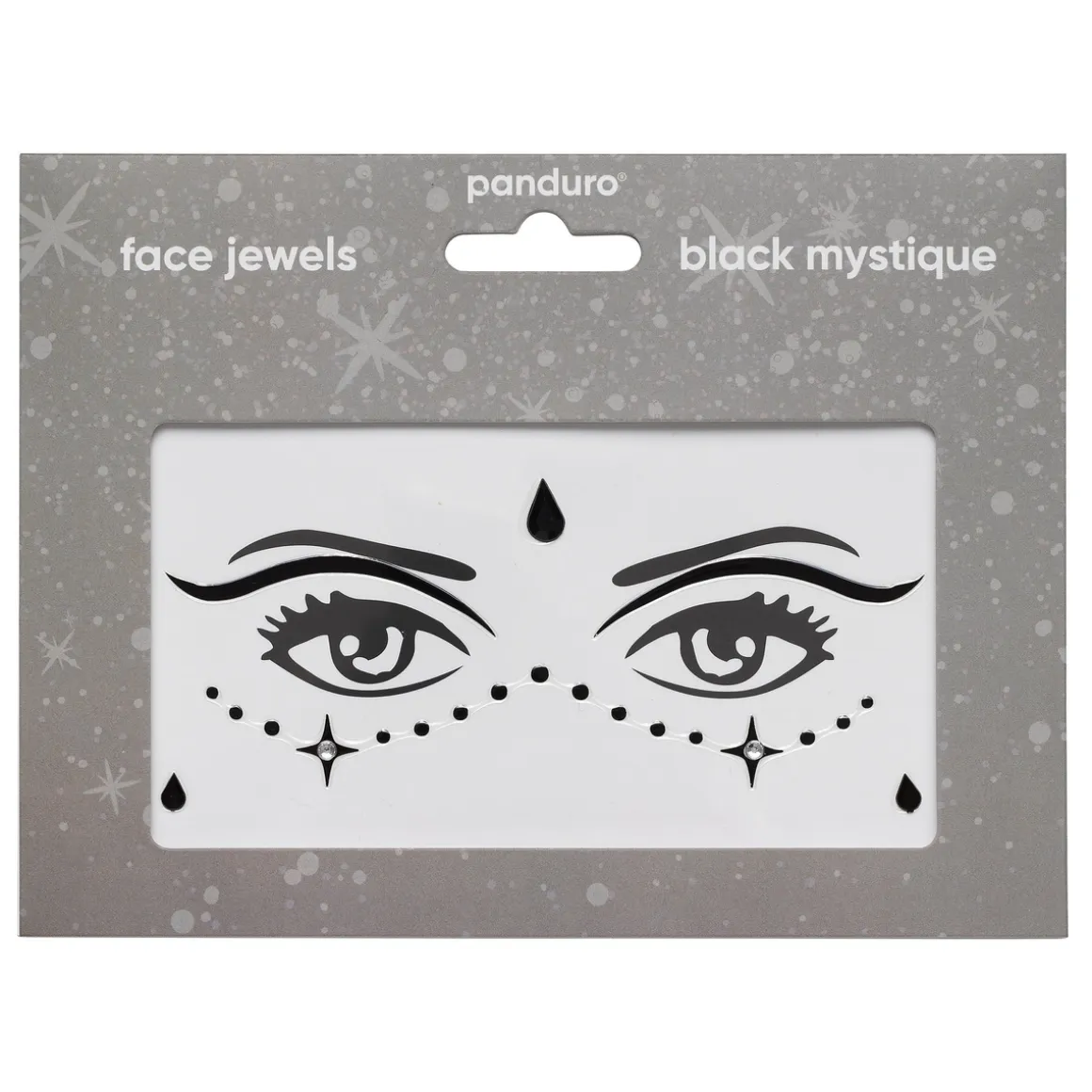 Face Jewels Black Mystique - stickers & ansigtssmykke til udklædning og karneval