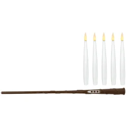 Fem svævende lys med LED-lamper, længde 15,5 cm + fjernbetjening