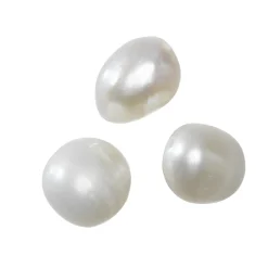 Ferskvandsperler kulturperler 10 stk. 8-10 mm store, 0,7 mm huldiameter
