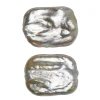 Ferskvandsperler kulturperler, 2 stk. ca. 15x20 mm store, 1 mm huldiameter